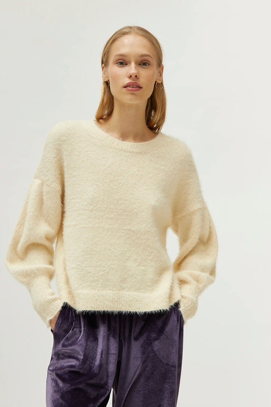 Off White Textured Sweater