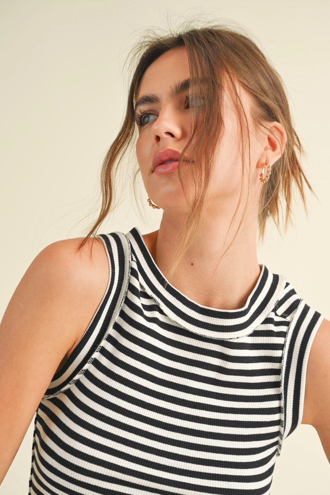 Stripe Ribbed Tank Top