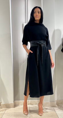 Black Audrey Cowl Neck Maxi Dress