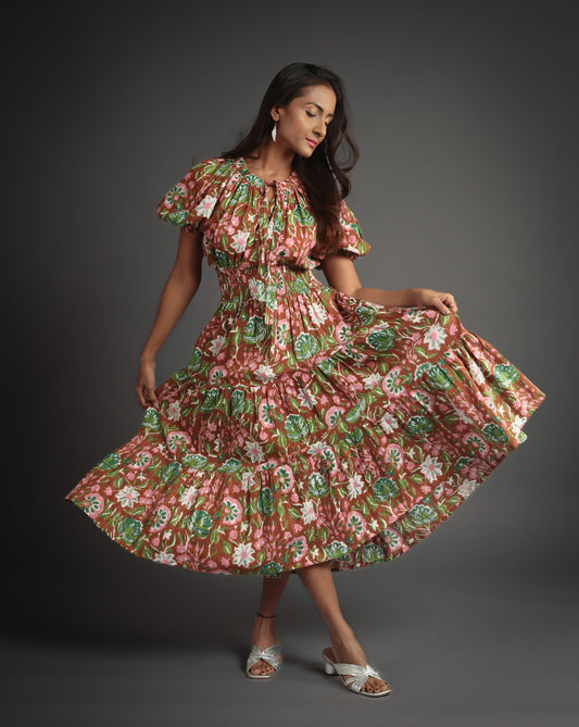 Garden Print Caroline Dress By Sohana