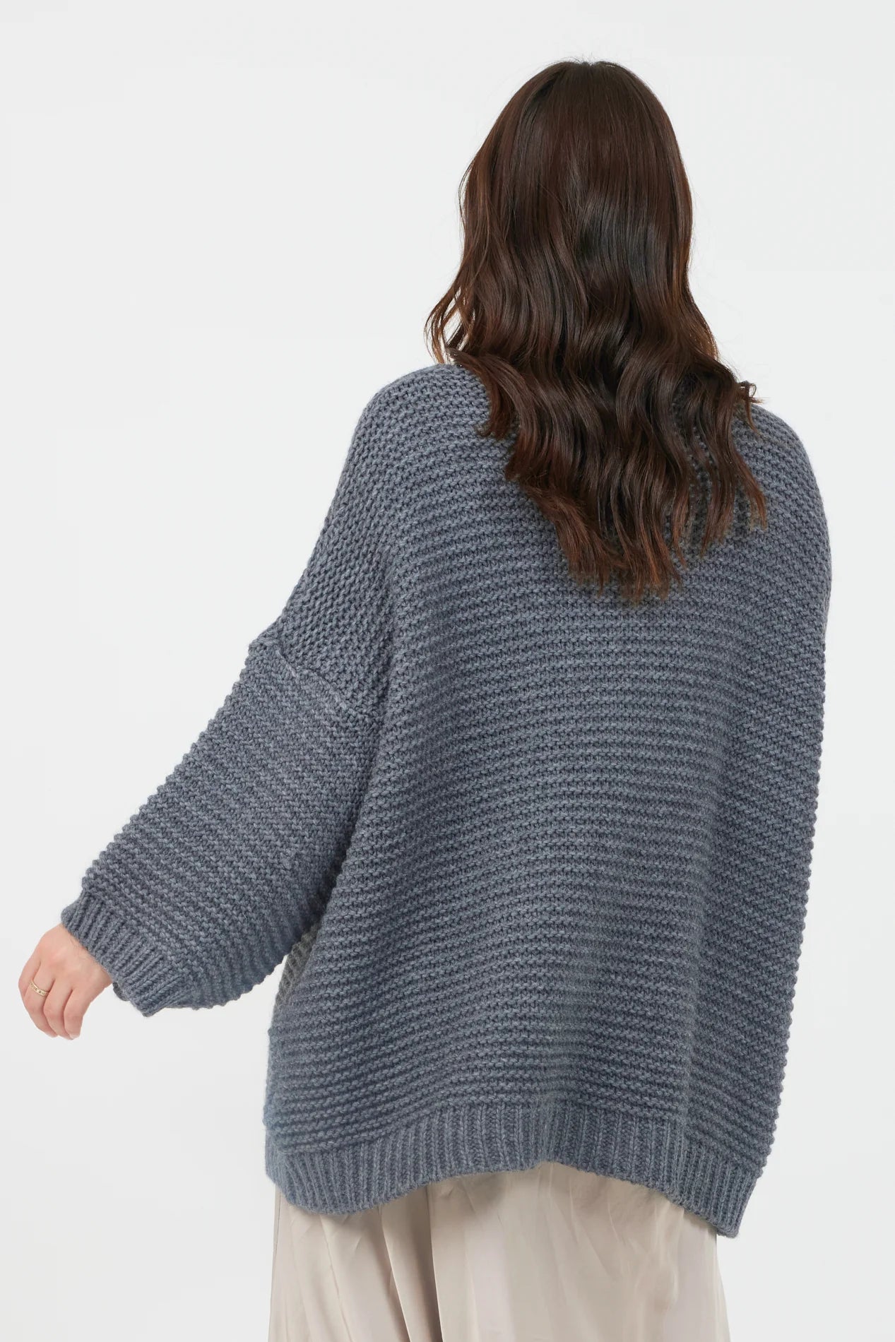 Freesia Chunky Wide Sleeve Knit Sweater By Suzy D London