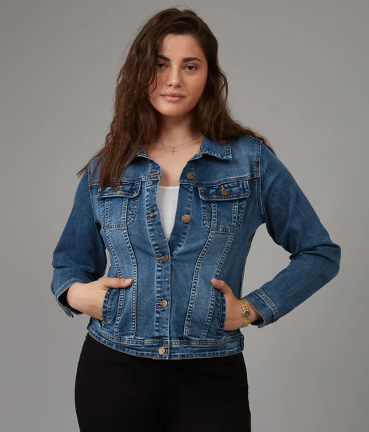 Gabriella Classic Blue Jean Jacket By Lola Jeans
