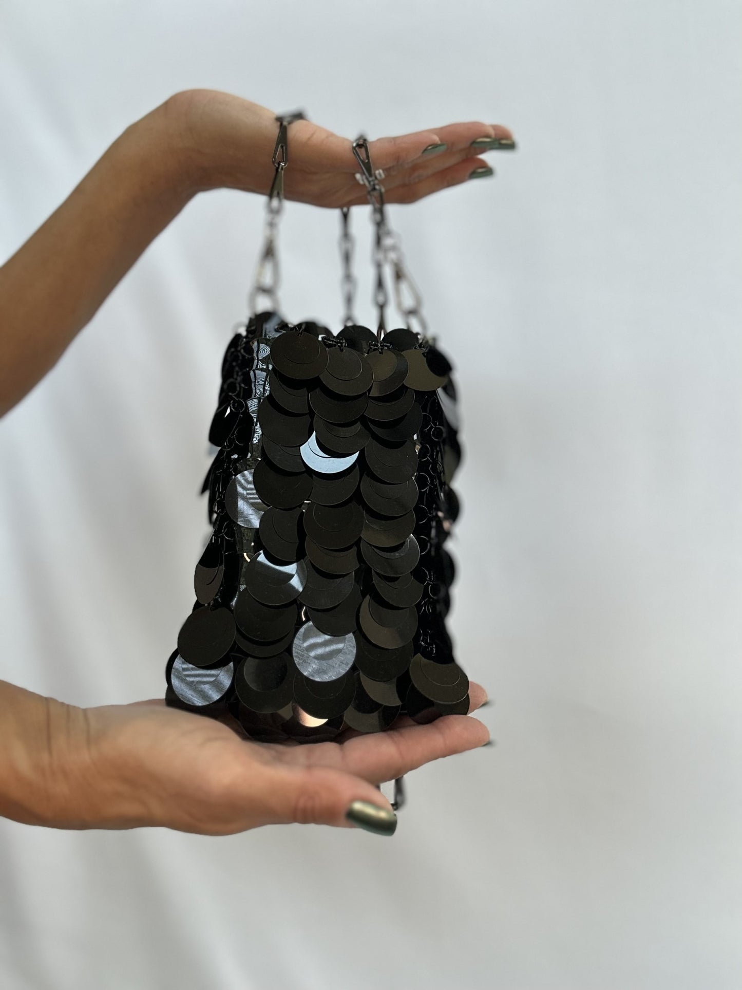 Black Sequin Paillette Bag