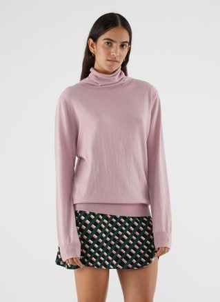 pink turtleneck sweater, pink turtleneck, pink mock turtleneck sweater, Wild Pony pink turtleneck sweater