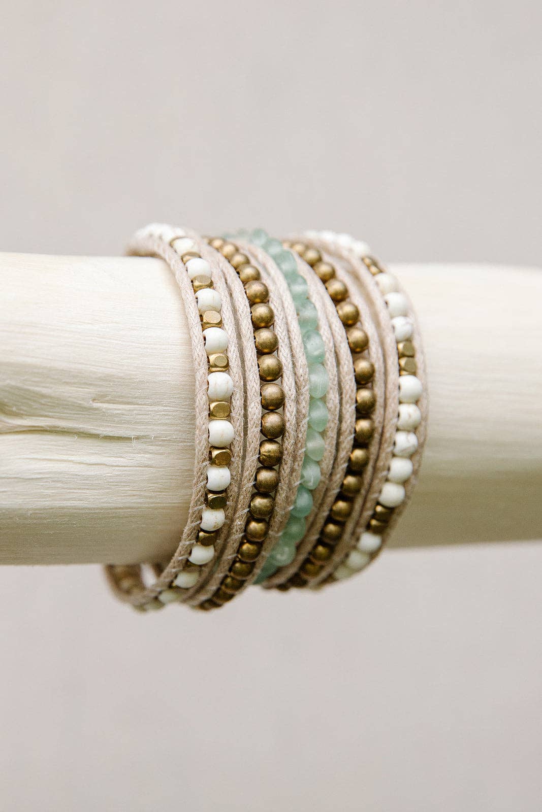 Sea Foam 5 Wrap Bracelet.