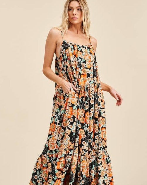 All Over Floral Maxi Dress. Boho Dress