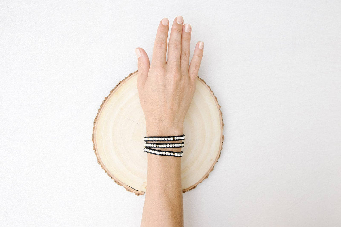 Black & White 3 Wrap Bracelet.