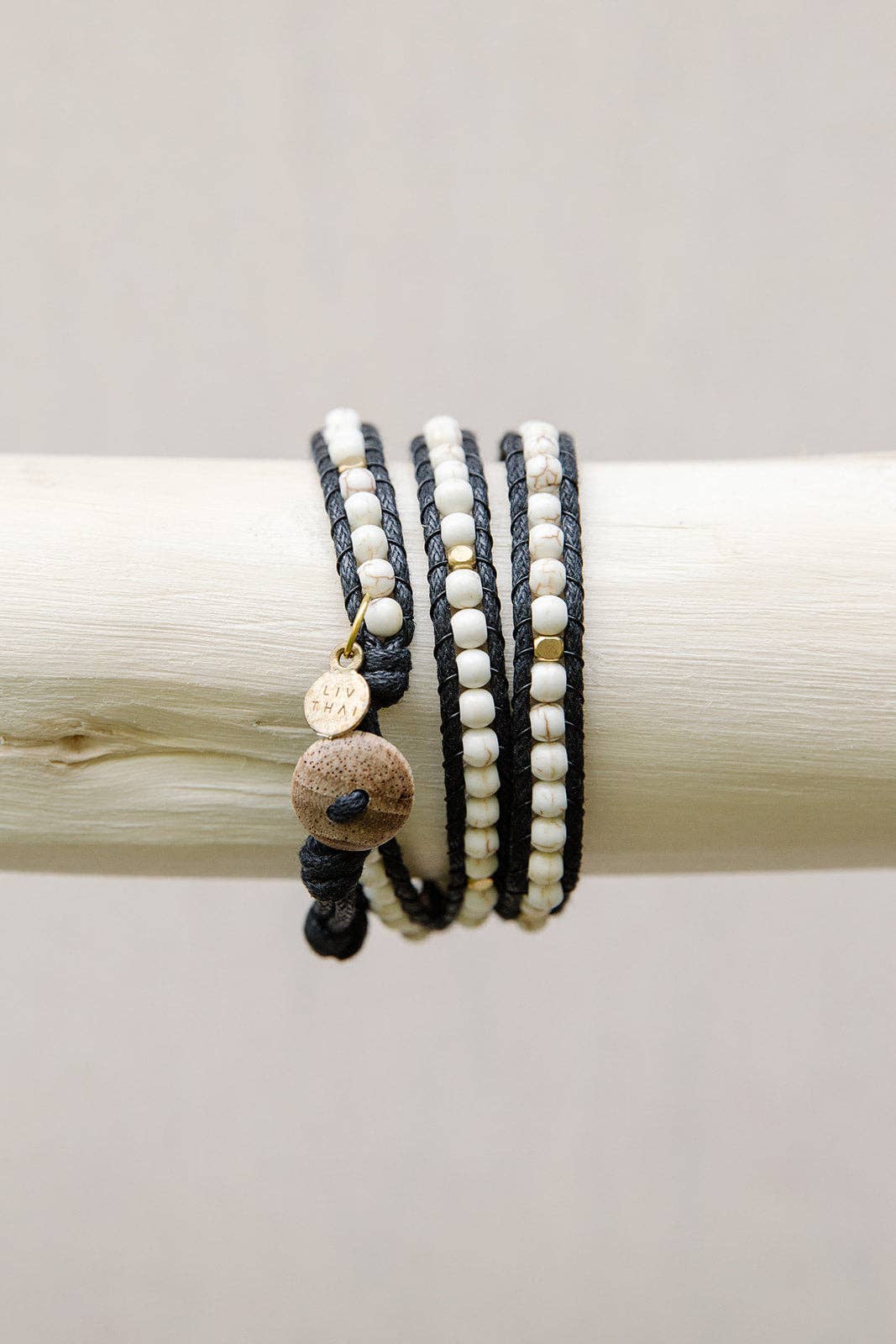 Black & White 3 Wrap Bracelet.