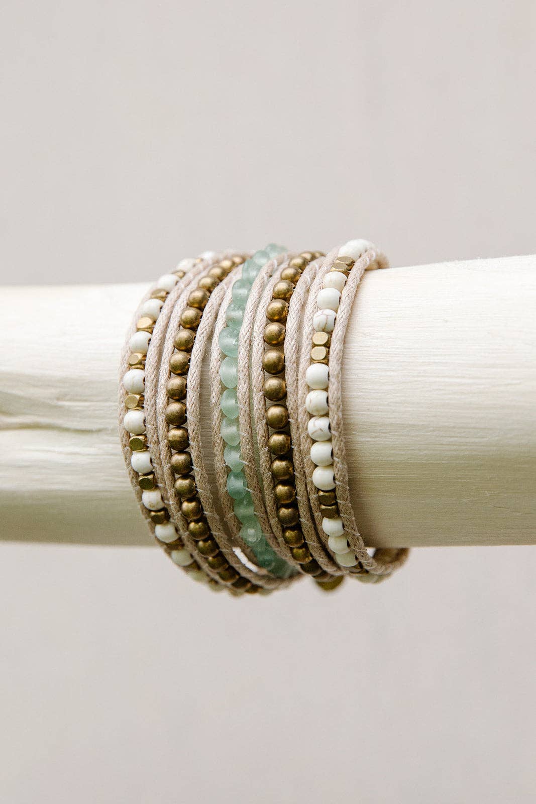 Sea Foam 5 Wrap Bracelet.