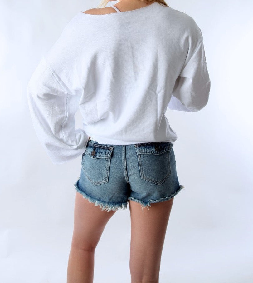 Sofie - Flat Front Pocket Jean Short.