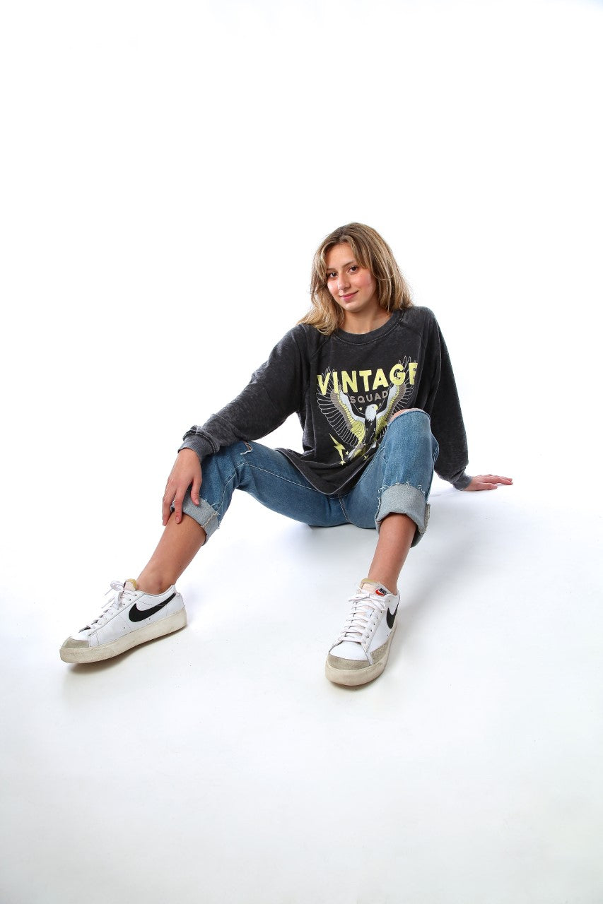 Vintage Squad Burnout Sweatshirt.