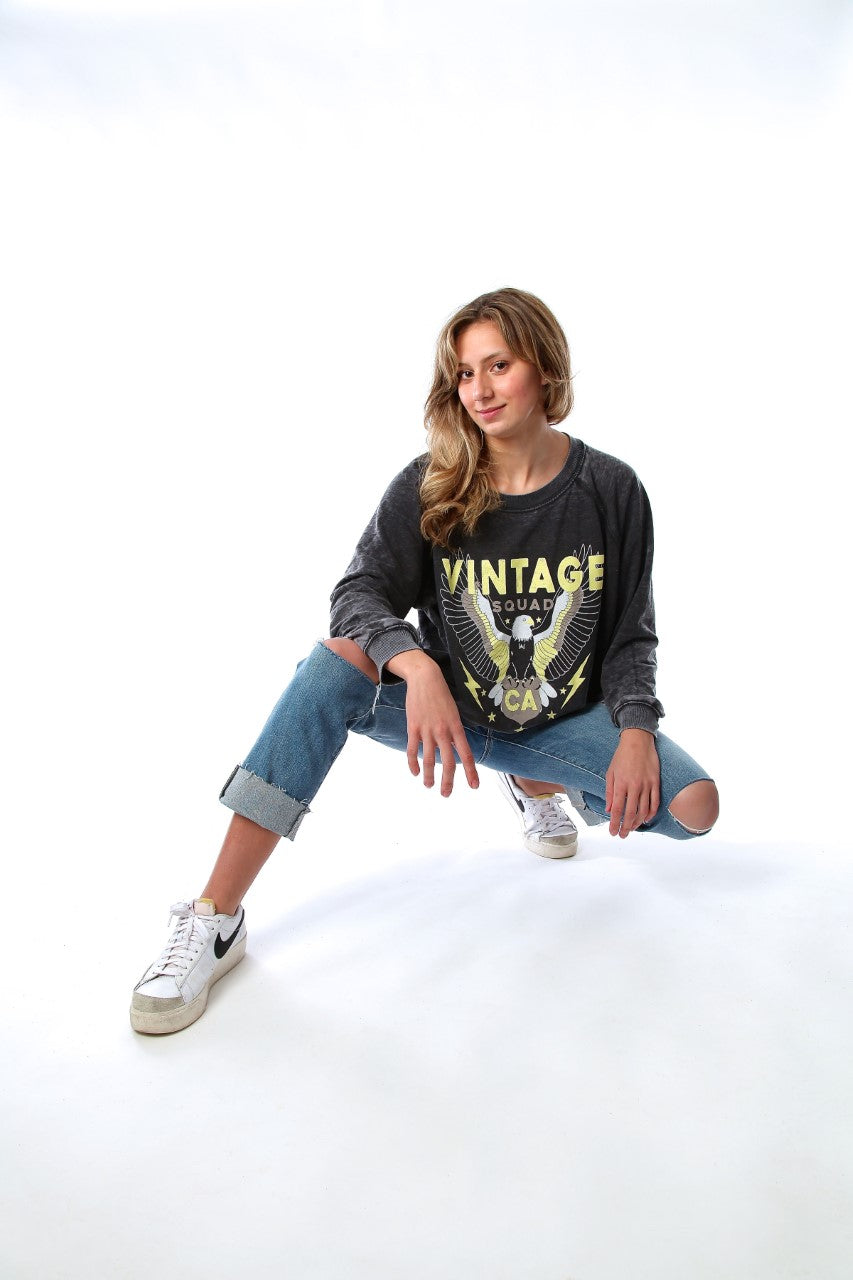 Vintage Squad Burnout Sweatshirt.