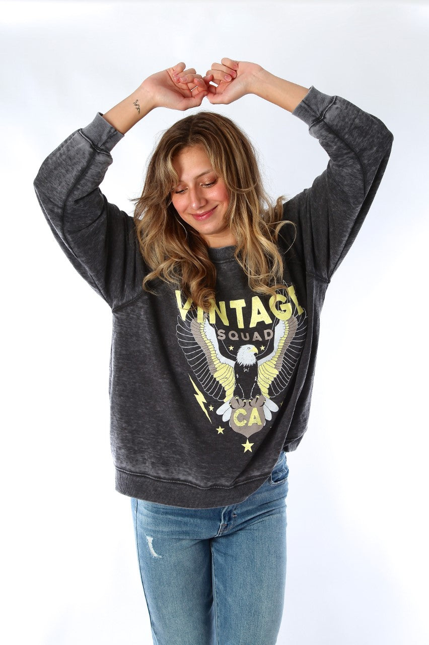 Vintage Squad Burnout Sweatshirt.