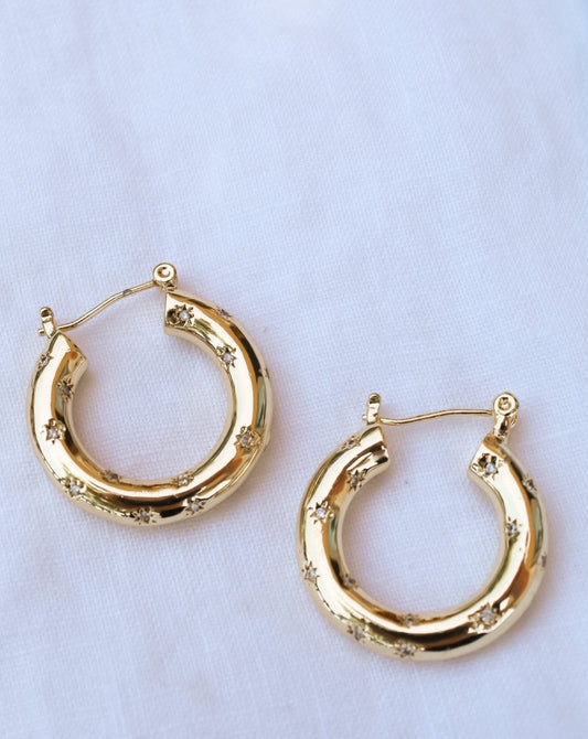 Chamber Hoop by Kinsey Designs, Kinsey Designs chamber hoop, gold chamber hoop earrings, bold gold hoop earrings, Kinsey bold gold hoop earrings