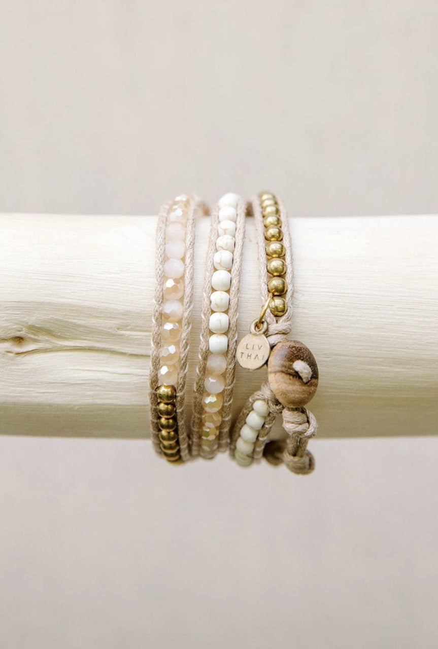 Jubilee 3 Wrap Neutral Bracelet