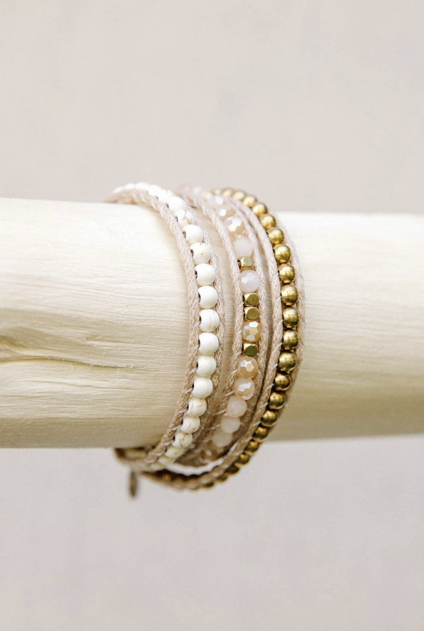 Jubilee 3 Wrap Neutral Bracelet